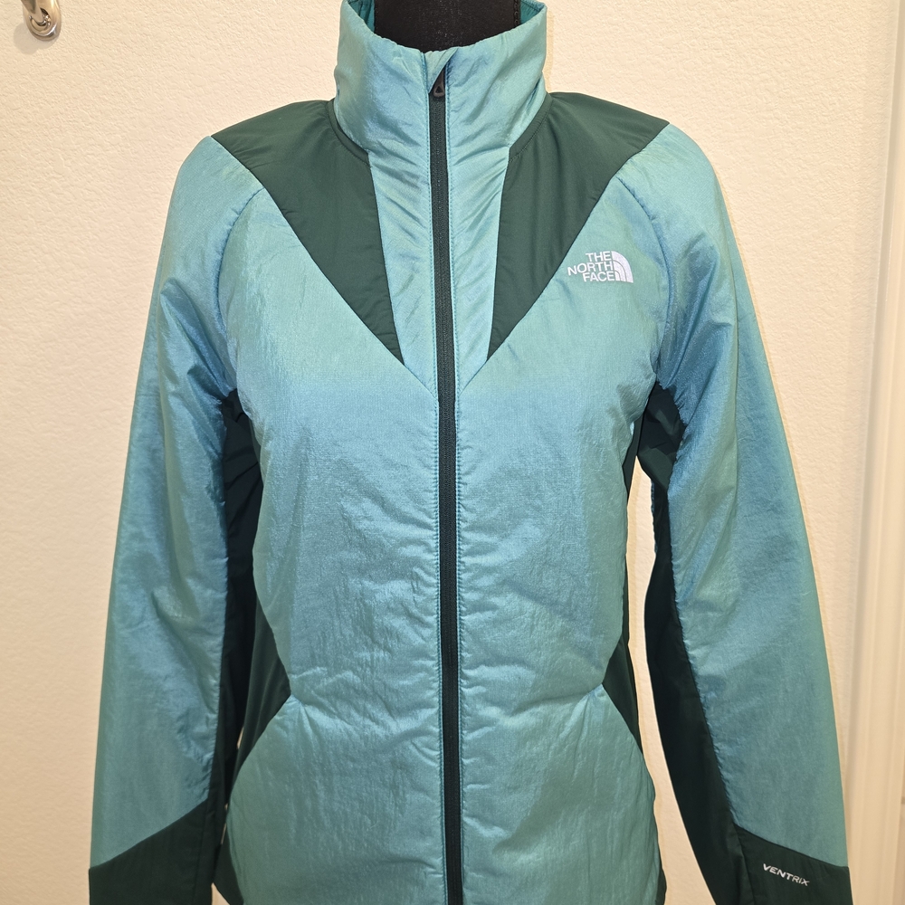 The North Face Women's Teal and Dark Green Ski Jacket
